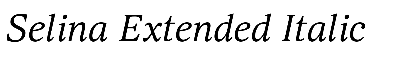 Selina Extended Italic